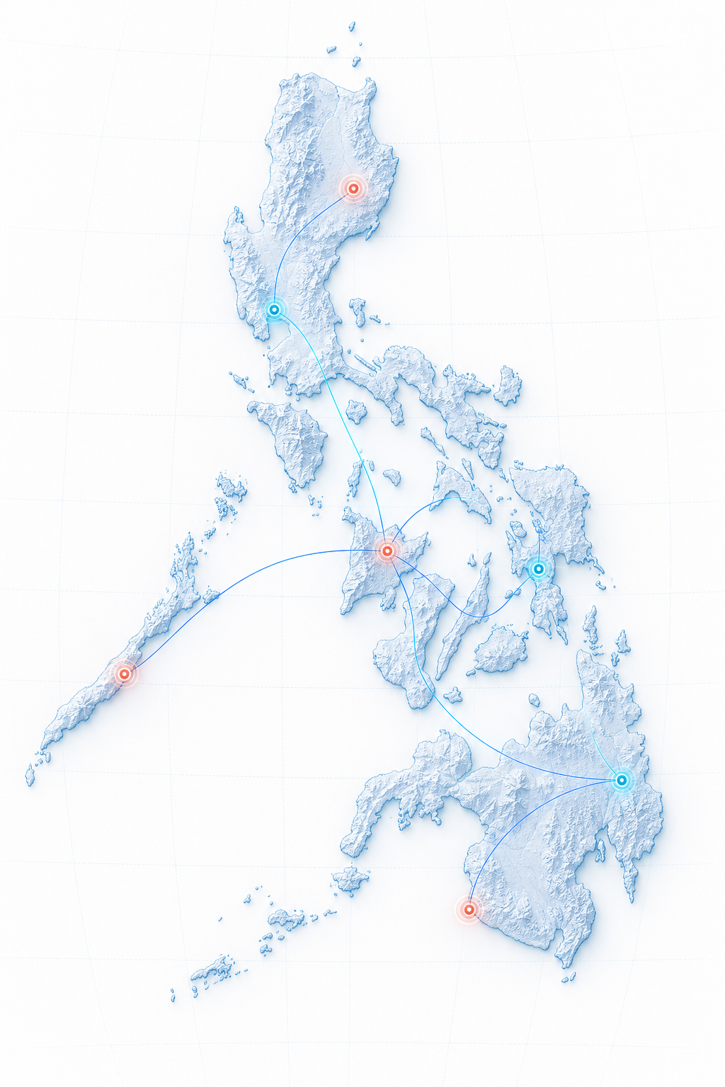 Data network map of the Philippine archipelago